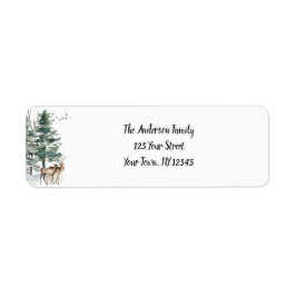 Returadressen Skogsmark Hjort Gräs Returadress Etikett