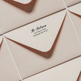 Returadressen Skriptfamilj Namn Självfärgande Stämpel