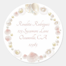 Returadressen söt Seashells and Pearls