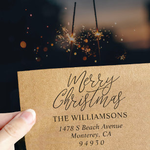 Returadressen Teckensnitt för god jul Självfärgande Stämpel