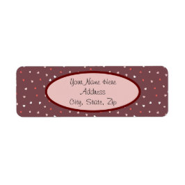 Returadressen Tiny Heart Mönster Returadress Etikett