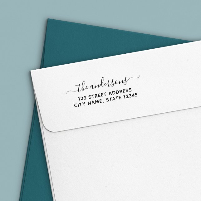 Returadressen Trendig Calligraphy Script Family Självfärgande Stämpel (Skapare uppladdad)