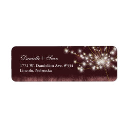 Returadressen Twilight Dandelion Bröllop Returadress Etikett