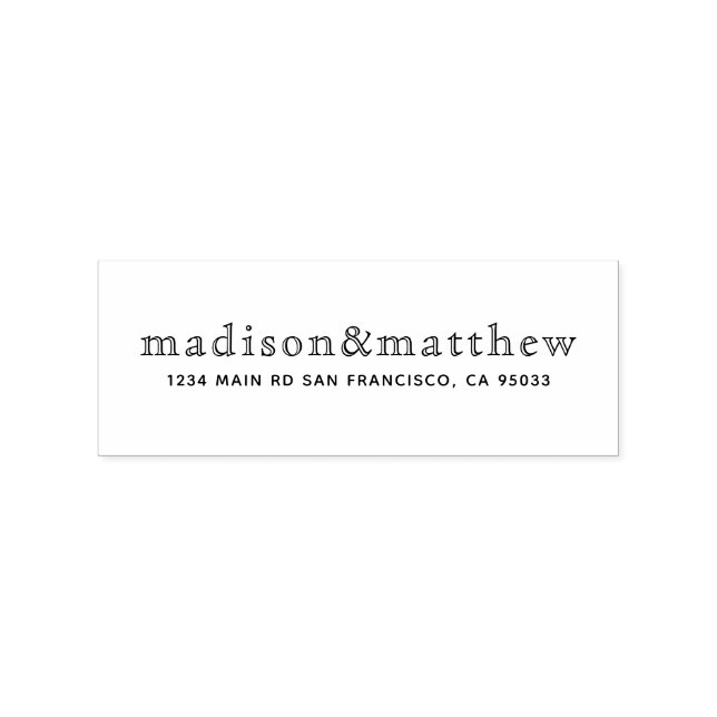 Returadressen Typografi av Chicen Enkel Elegant Stämpel (Tryck)