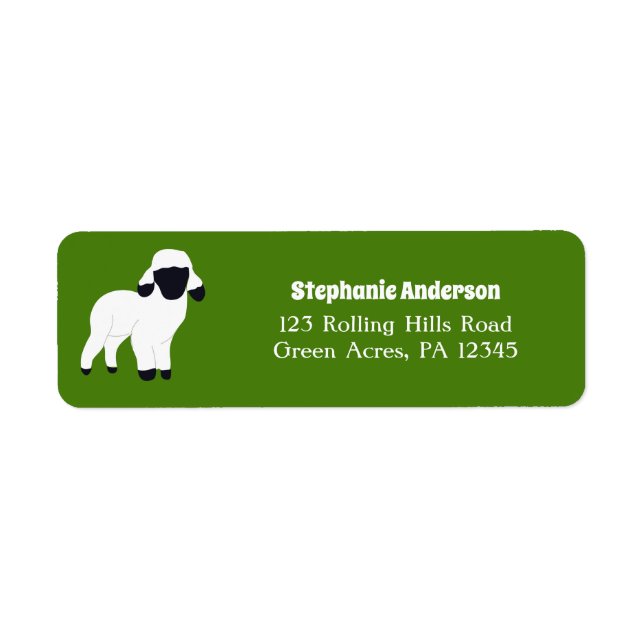 Returadressen Valais Blendorse Sheep Lamp Returadress Etikett (Framsidan)