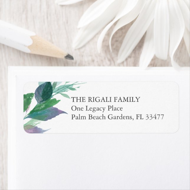 Returadressen VattenfärgsLöv Returadress Etikett (Insitu)