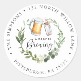 Returadressens klassiska rund etikett