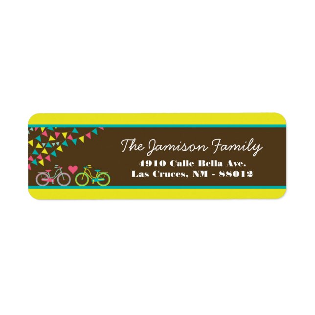 Returadressetikett Älskare Bike Bicycl Returadress Etikett (Framsidan)