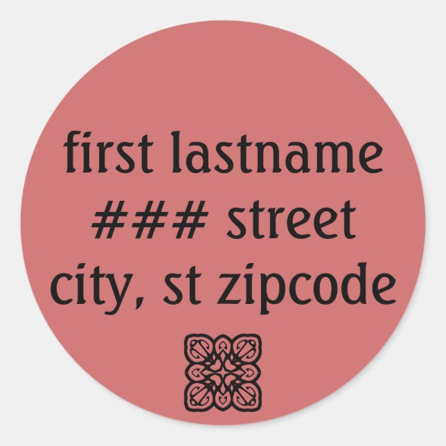 returadressetikett - anpassa info runt klistermärke (Framsida)