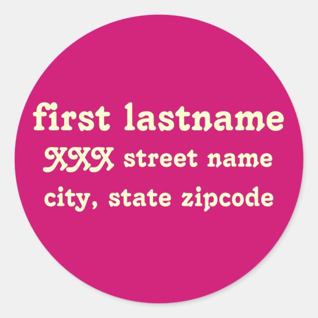 returadressetikett - anpassa runt klistermärke (Framsida)