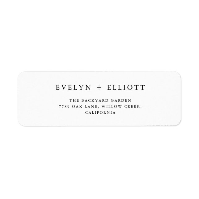 Returadressetikett Bröllop Returadress Etikett (Framsidan)