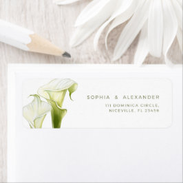Returadressetikett Calla Lilies Bröllop. Returadress Etikett
