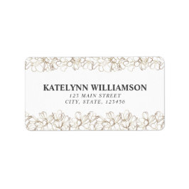 Returadressetikett för anpassningsbar White Guld B Adressetikett