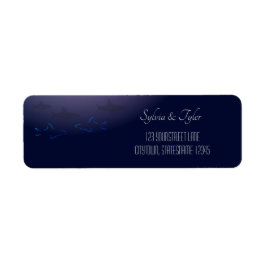 Returadressetikett för blåhajar returadress etikett