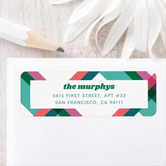 Returadressetikett för blocket Bright Färg Play Returadress Etikett (Insitu)