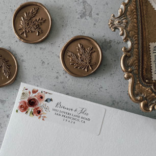Returadressetikett för Blommigten vår Elegant Returadress Etikett