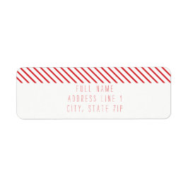 Returadressetikett för candy cane Rand Helgdag Returadress Etikett
