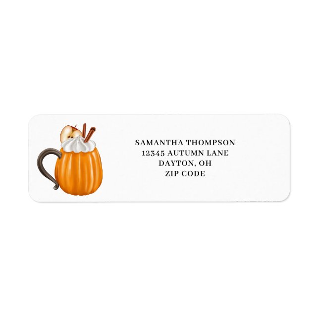 Returadressetikett för Cute Pumpkin Höger Returadress Etikett (Framsidan)