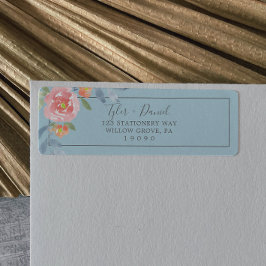 Returadressetikett för första bloom-Blommigten Returadress Etikett