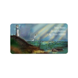 Returadressetikett för fyr adressetikett