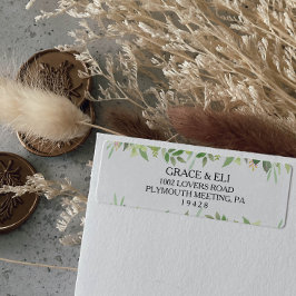 Returadressetikett för Greenery Summer Destination Returadress Etikett