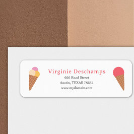 Returadressetikett för Ice Cream Returadress Etikett