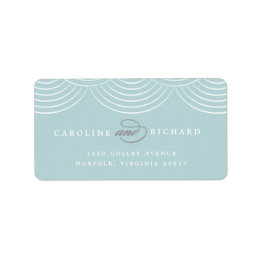 Returadressetikett för Mint Art Deco String Ljus Adressetikett