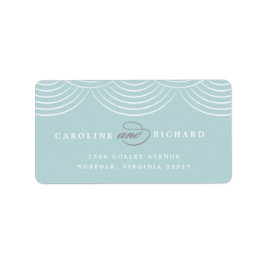 Returadressetikett för Mint Art Deco String Ljus Adressetikett