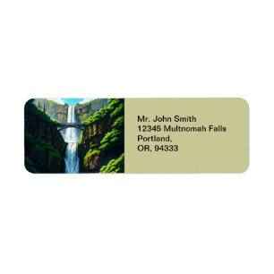 Returadressetikett för multnomah Falls Returadress Etikett