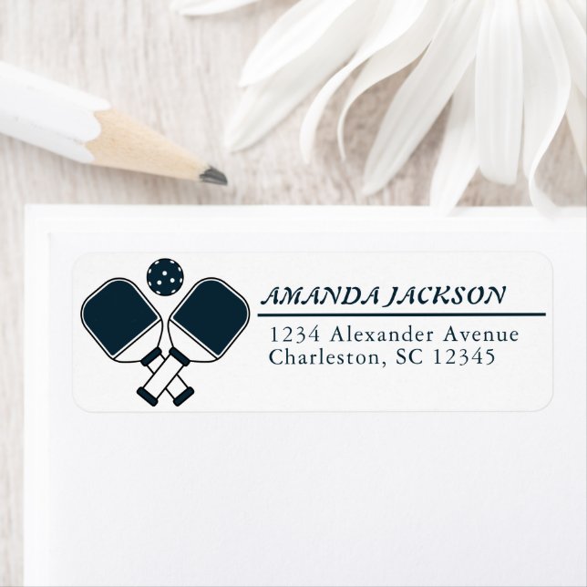 Returadressetikett för Pickleball Enthusiast Paddl Returadress Etikett (Insitu)