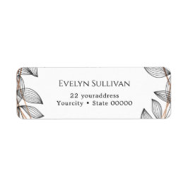 Returadressetikett för ram, geometrisk, returadress etikett