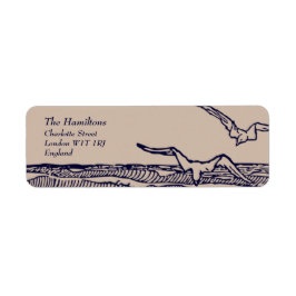 Returadressetikett för Rustic Beach Wedding Returadress Etikett