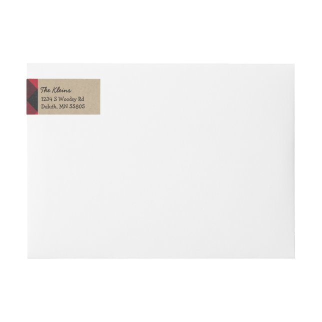 Returadressetikett för Rustic camping-födelsedagsf Etikettband (Framsidan)