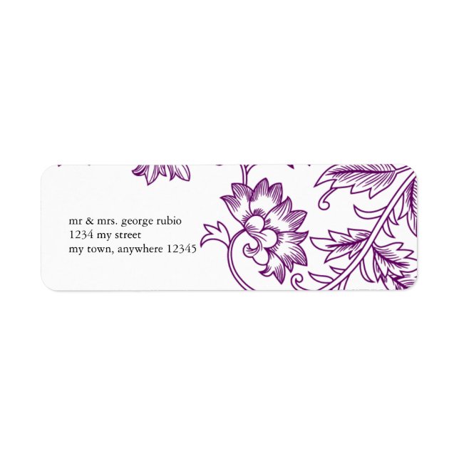 Returadressetikett för Rustic Chic Returadress Etikett (Framsidan)