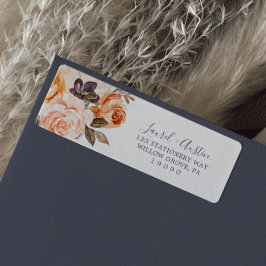 Returadressetikett för Rustic Earth Blommigts Returadress Etikett