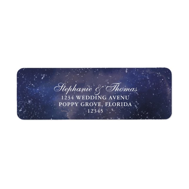 Returadressetikett för Starry Night Himlar Returadress Etikett (Framsidan)