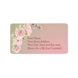 Returadressetikett för vattenfärg-Blommigt Adressetikett