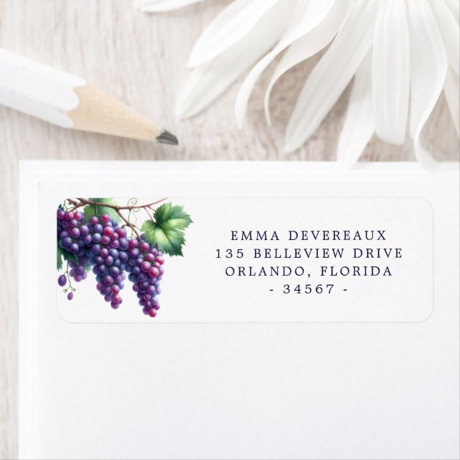 Returadressetikett för vattenfärgsgrafik returadress etikett (Insitu)