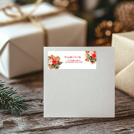 Returadressetikett för vinterfärg på jultomten returadress etikett