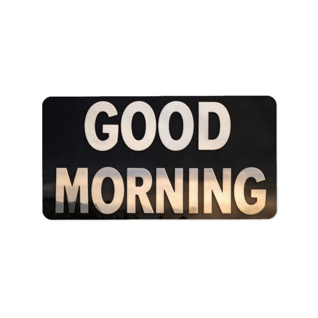 Returadressetikett god morgon adressetikett (Framsidan)