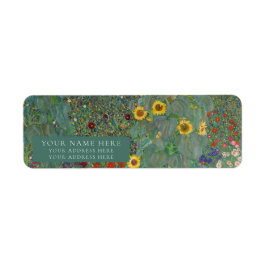 Returadressetikett: GUSTAV KLIMT : FARM GARDEN Returadress Etikett