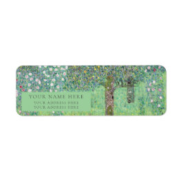 RETURADRESSETIKETT: GUSTAV KLIMT: ROSEBUSHES RETURADRESS ETIKETT