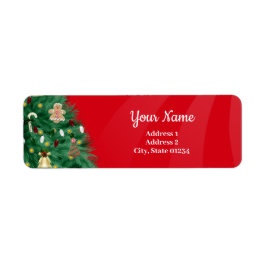 Returadressetikett - Julgran Returadress Etikett