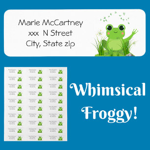 Returadressetikett med Froggy Returadress Etikett