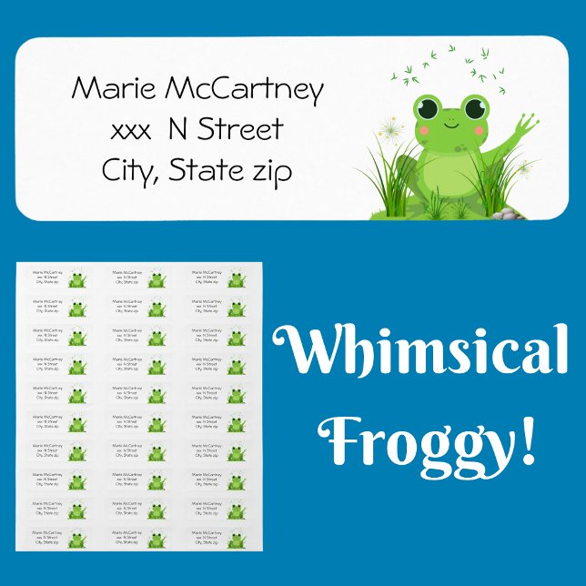 Returadressetikett med Froggy Returadress Etikett (Skapare uppladdad)