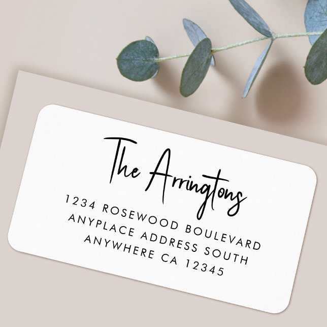 Returadressetikett | Modern Minimalistisk Post Adressetikett (A beautifully minimalist return address label for everyday mail, weddings or any occasion.)