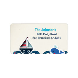 Returadressetikett Nautical Adressetikett