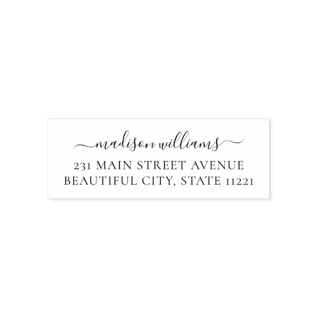 Returadressetikett Självfärgande Stämpel (Design)