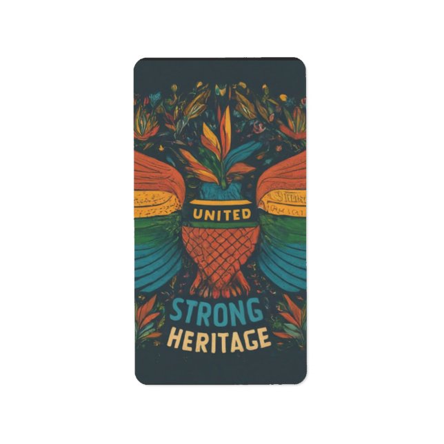 Returadressetikett "United Pride Strong Heritage Adressetikett (Framsidan)