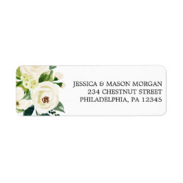 Returadressetikett Vita Rosor Returadress Etikett